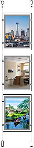 A3 (Hochformat) Immobilien Büro Zeichen für Fenster zum Aufhängen Acryl Poster Rahmen Kristall LED Light Box Schilder Display Halter (3St eine Spalte)
