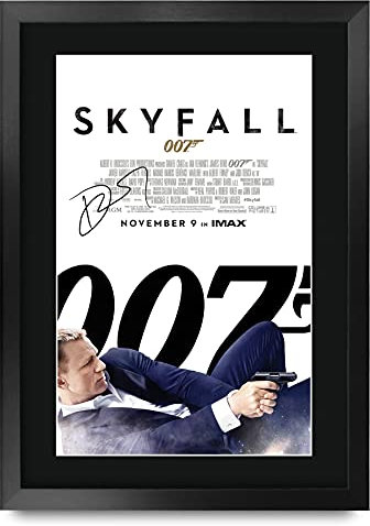 HWC Trading A3 FR James Bond - Skyfall Movie Poster Daniel Craig Signed Geschenk GESTALTET A3 Printed Autogramm Film Geschenke drucken Fotobildanzeige