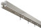 DécoProfi Gardinenstange Innenlauf 2-läufig Set rechteckig Above Silber Eloxiert/Verchromt I Länge: 240cm Aluminium für Deckenmontage I Als Gardinenschiene & Vorhangstange geeignet