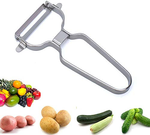 LOYOMA Stainless Steel Vegetable Peeler for Kitchen, Sharp Fruit Peeler Knife, Kitchen Paring Gadget Handheld Multifunctional for Potato, Carrot, Apple, Veggie, Cucumber