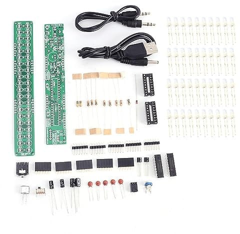 Audio-Spektrum-Anzeige-DIY-Kit, LM3914 DC 3V-12V 5mm Rot/Grün/Blau LED Audiospektrumanzeige Bausatz fur Electoronics Soldering