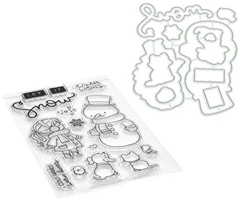 Mädchen Schneemann 1 Satz DIY Stanzschablonen Und Stempel Scrapbooking Stanzmaschine Schablonen Stanzformen Für DIY Scrapbooking Fotoalbum Dekor Karten