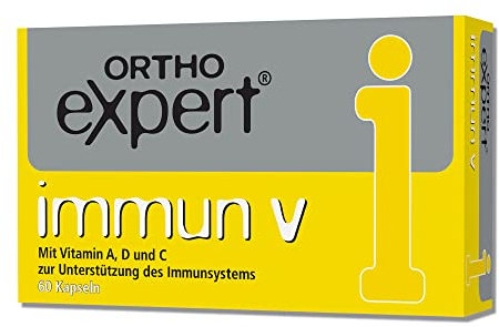 Orthoexpert immun v 60 Kapseln - Unterstützung des Immunsystems - Immun-Booster mit Vitamin A, C, D, Zink, Selen & Lactobacillus Coryniformis K8