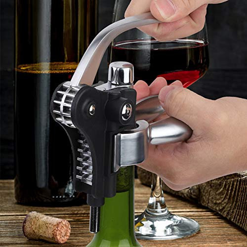 Ouvre-bouteille de Vin | Tire-bouchon Manuel avec Pompe à Levier en Forme de Lapin, Design Vertical Debout, Vis Antiadhésive et Retrait Facile du Bouchon sans Torsion | Alliage de Zinc + ABS