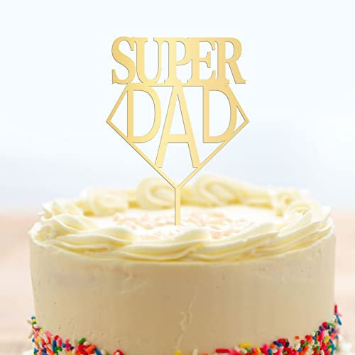 Daddy Cake Topper Papa Vatertag Kuchen Dekoration Vatertag Geburtstag Kuchen Dekoration Papa Party Supplies Verspiegelt Gold Acryl