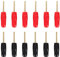Greluma 12 pièces Type de vis à Broche à fiche Banane, connecteurs de câble de Fil de Haut-Parleur de 2 mm, fiches Bananes plaquées Or