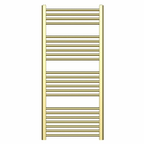 Myhomeware 500mm Wide Gold Heated Bathroom Towel Rail Radiator For Central Heating UK (500 x 1200 mm (h))