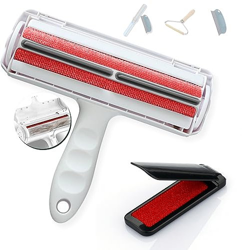 Maddity Quita pelos Mascota transportables - Quitapelusas - Quitapelos Gato - Quitapelos Perro - Cepillo para Gatos - removedor de Pelo de Mascotas - Limpia Sofas alfombras y Ropa (Set Opción B)