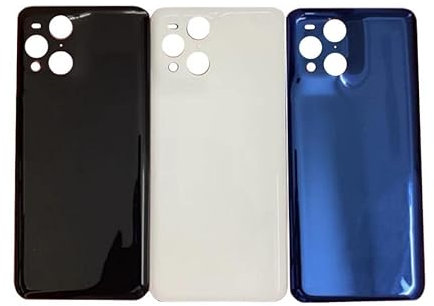 SHOWGOOD Akku-Rückseitenabdeckung für Oppo Find X3 / X 3 Pro 6,7 Zoll (17 cm), glänzend, Reparatur, Ersatz-Handy-Rückseite, inkl. Logo-Kleber (schwarz)