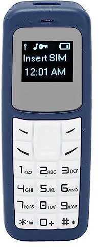 L8star -Handy, Kleines Mobiltelefon, Bluetooth-Headset, Wählgerät mit Ohrbügel, Unterstützt SIM 0,66 Zoll, Unterstützt SIM-Karte und Wählnummer (Blau)