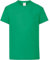 Prime fashions Kids Value Weight Crew Neck Plain T-Shirt Short Sleeve Casual Tees for Boys Cotton Tops for Children Kelly Green