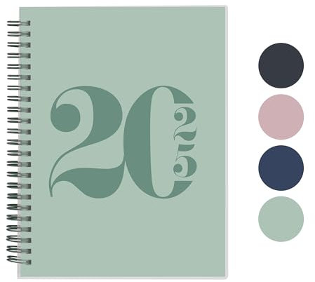 Rileys & Co - Kalender 2024 2025 A5 - Schülerkalender - Schulplaner - Studienplaner - Semesterplaner - Perfekt für Schüler, Studenten, Berufstätige - Grün (20 x 15 cm)