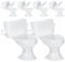 GANAZONO 6pcs Mini Toilet Seat Toy, Ceramic Dollhouse Toilet Bathroom Baby Toilet Toy Tiny Cake Topper Dollhouse Mini Bathroom Furniture Dollhouse Accessories
