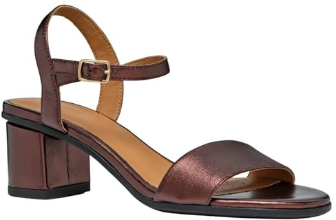 Geox D Aurely 50 B, Sandalo con Tacco Donna, Rosa Antico, 36 EU