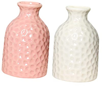 Ciieeo Ceramic Small Flower Vase for Home Office Decoration Pink Aromatherapy Bottle Creative Desktop Floral Decor