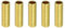 PATIKIL M10 Feines Gewinde Lampenröhre 5 Pack 30mm Gewinde Hohlrohr Adapter Messing Kupplung Verbinder Rohranschluss