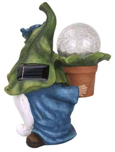 Kisangel Solarbetriebene Lampe Aus Kunstharz Für Alte Männer Dekoration Für Ihr