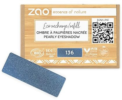 ZAO Eyeshadow pearly refill Night Blue 136