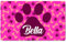 Ferocity Tapis pour gamelles personnalisé avec nom | Tapis pour gamelle pour Chiens et Chats | Taille 45 x 75 cm | sous-Couche en Caoutchouc de 4 mm | Couleur Paw [140]