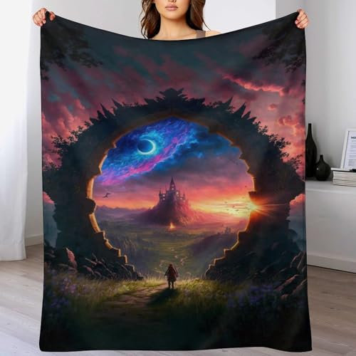 Fleecedecke Fantasy-Kunst, Kuschelweiche Flauschige Fleece Decke Für Couch, Sofa, Bett, Verdickte Warme Decke, Plüsch-Mikrofaserschläfchendecke,（140×180cm）