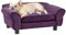 CLALER Hundesofa Burgunderrot 72x45x30cm Plüsch Hundecouch Hundebett Haustiersofa hundesofa für kleine Hunde und mittlere Hunde