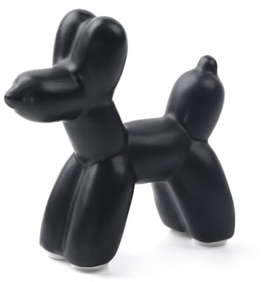 Notakia Niedliche Keramik-Ballon-Hundestatue, Basteln, Wohnzimmer, Desktop-Dekoration, handgefertigt, modern, kleine Keramik-Tierstatue, Ornament, Heimdekoration, Akzente