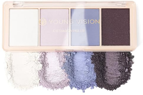 Lidschatten Palette 4 Farbe - Matt Schimmernd Eyeshadow Palette Seidig Weich Make Up Paletten - Ultra Pigmented Blendable Feines Puder Liedschatenpalete Natürlich Augen Make-Up Für Frauen Mädchen