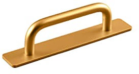 siduytin Poignée de porte d'armoire en alliage d'aluminium, auto-adhésive, couleur unie, étanche, poignée de fenêtre de garde-robe, quincaillerie de poignée, 210 mm Or