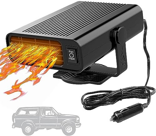 Calefactor Coche, Calefactor para Coche Portátil 12v 150w Eliminador de Niebla de Parabrisas de Automóviles Calentamiento Rápido y Ventilador de Refrigeración en Modo Dual Calentador de Automóviles