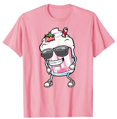 Batido de fresa bailando para amantes del postre y la danza Camiseta