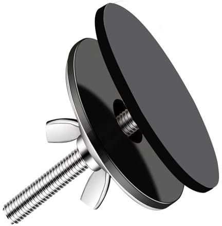 Tapón de Fregadero, Tapón del Orificio del Grifo, Tapa Agujero Grifo Fregadero, Cubierta para Orificio de Grifo de Acero Inoxidable, Cubierta Orificio Fregadero para Baño y Cocina (Negro)