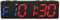 SUIOPPYUW ABS Intervall Trainings Timer, magnetisch, digitaler Timer für Intervalltraining, Fitnessstudio, Uhren für Heim Fitnessstudio, schwarzer Rahmen, Blaue und rote Schriftart