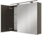 Planetmöbel ARIA Spiegelschrank Bad mit Beleuchtung 90 cm breit | Badschrank hängend mit Spiegel | Anthrazit, mit Leuchte und Steckdose, Spiegelschrank Gäste WC 90 x 70 x 16 cm