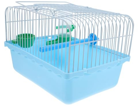 Happyyami Jaula para PáJaros PortáTil con Bebedero Y Caja De Comida Jaula De Viaje para Loros Y Agapornis Espaciosa Y Segura para Mascotas Pequeñas Transportador De Aves 9.29X6.57X6.29In