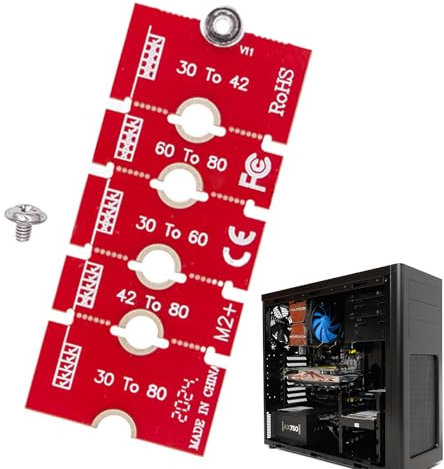 Vierone M2 M.2 NGFF/NVME Length Extend Adapter 2230 Multipurpose SSD Extension Bracket Card Plate Length Extend Adapter 2230, 2242, 2260, 2280 SSD Extension Bracket Card Plate for PC Computer Case