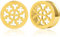 DOEARKO Ohr Flesh Tunnel Herz Double Flared Hohl Edelstahl Ohr Tunnel Plug Gestreckte Expander Stretching Ohr Piercing Schmuck für Frauen und Männer (Gold,14mm)