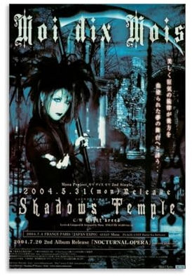 juaseehke Malice Mizer Mona (1) Poster, Raumdekoration, Leinwandposter, ästhetischer Poster, Druck, Wandkunst, Dekor-Poster, 30 x 45 cm, ungerahmt, 5