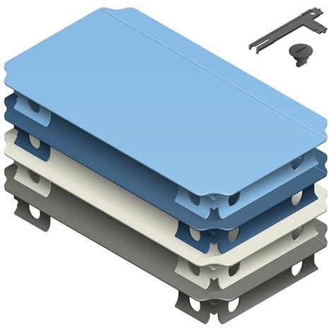 Quadro Halbplattenset L Home – Erweiterungs-Set mit 6 halben Platten 40 x 20 cm für Stufen, Kanten und Abdeckungen, UV-stabil, Indoor/Outdoor, Made in Germany