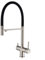 XJTNLB Miscelatore Cucina 3 Vie Acciaio Inox Spazzolato+Nero Rubinetto Tre Vie con Doccetta Estraibile Miscelatore Cucina con Doccetta Estraibile
