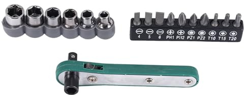 Pqahffowr Set Di Cacciaviti A Chiave In Acciaio Cromato Al Vanadio 17 In 1 Set Di Cacciaviti Torx Punta Chiave Dinamometrica a Chiave A Cricchetto Presa Piastra