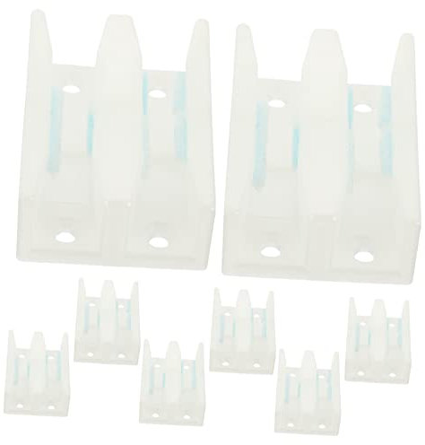 Outanaya 8Pcs Sliding Door Floor Guide Plastic Glass Shower Door Roller Guides Quiet Operation Compatible with Sliding Doors Durable Design for DIY Projects