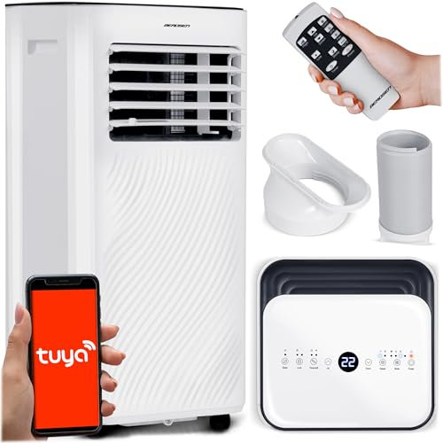 Berdsen Mobiles Klimagerät 3-in-1-9000 BTU - Kühlung, Entfeuchtung, Ventilation - Tuya Smart App - Energieeffizient