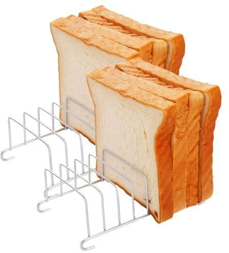 ZLKRHAK 2 Stück Toastständer Brötchenaufsatz Für Toaster Back Und Konditoreiwerkzeuge Airfryer zubehör Brötchen Aufbacken Camping