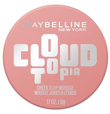 Maybelline Blush & Lip Mousse, Cloudtopia, Up to 14H Wear, Dreamy Dawn | For Up To 14 Hour Colour, Resists Sweat, Transfer Resistant, Crease Proof, Cheek and Lip Mousse
