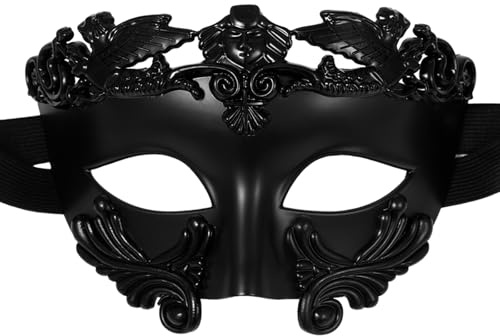 JewelryWe Venezianische Maske für Herren, Antike Griechische Römische Maskerade Maske Halbmaske Kostüm Accessoire für Halloween Karneval Fasching Maskenball Party Cosplay
