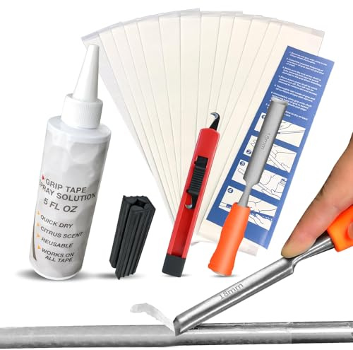 CRESTGOLF Golf Regripping Kit No-Drill & Drill Installation for Regripping Golf Club Grips Inlcudes 13PCS Golf Grip Tapes,Hook Knife, Solvent, Grip Tape Remover and Vise Clamp | Home & Workshop Use