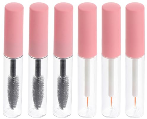 6 Stück Leere Mascara Tuben 5ml PET mit Bürstchen für Reise