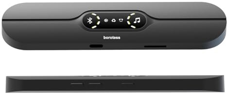 borotess Pillow Speaker for Side Sleepers, Bluetooth Bone Conduction Under Pillow Speaker with 3D White Noise & Sleep Timer, Portable Sleep Aid Gadget, USB-C Rechargeable, Black