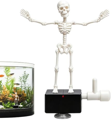 Dekorativ dansande skelett akvariebubbler Kreativ Halloween Skelettbubbler | Akvariedekoration För Helglandskap Och Luftning För Undervattensluftning Och Skapar En Skrämmande O