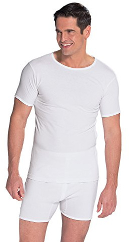 Chums Men's 100% Cotton Long Back Vests Pack of 2 – Sleeveless Close Fit Undershirts, Extra Length for Warmth